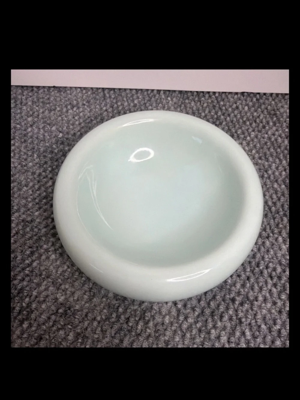 Mint Green Art Glass Bowl MCM Minimalist Trinket Catchall Dish 5.5” - Picture 2 of 2